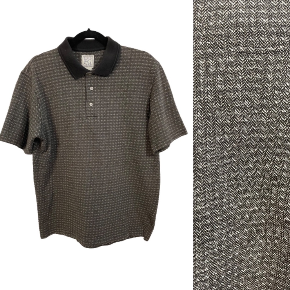 Field Gear FG Men’s Golf Polo Shirt Rugby Short Sleeve Collared Geometric Print